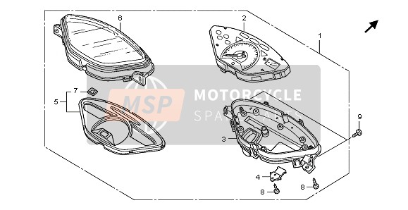 37210KTMD21, Speedometer Comp. (Kph), Honda, 0